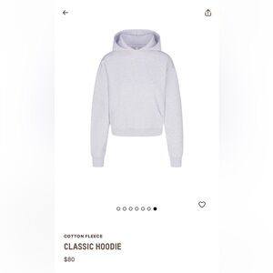SKIMS cotton fleece classic hoodie